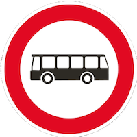 zakaz vjezdu autobusu 3